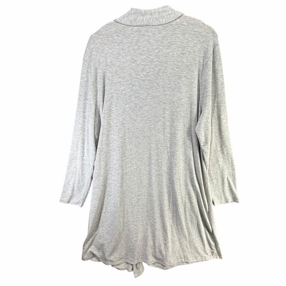 Zenana Premium Venice Cardigan Womens 2X Gray Open Front Slouchy Cozy Comfort - Picture 3 of 13
